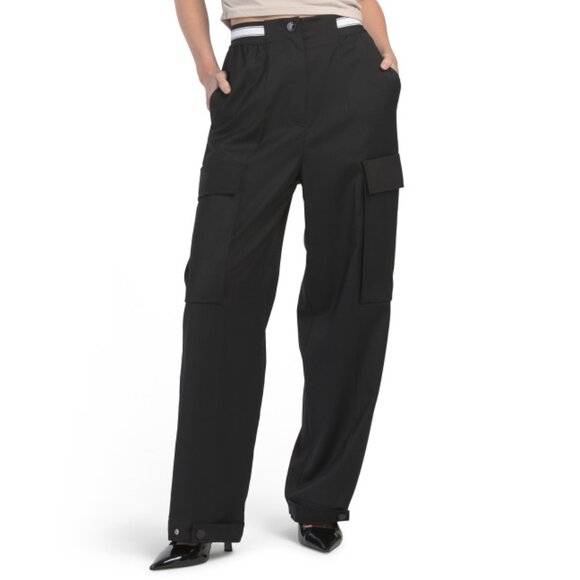 SANDRO NOIR Wide Leg Trousers - Picture 1 of 2